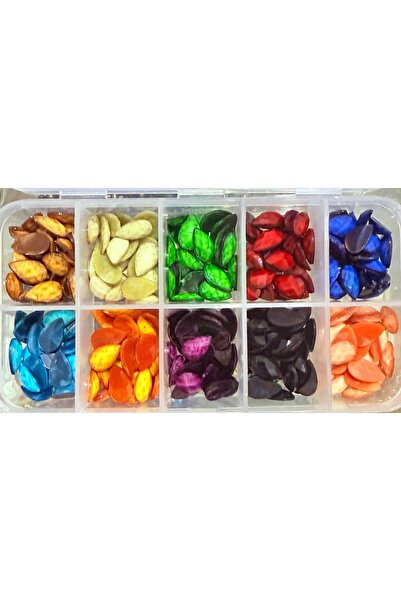 yiğit aksesuar 250 Pieces Drop Model Boxed Glue-On Decorative Stones