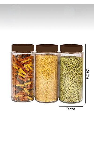 mafa home مجموعة من 3 برطمانات زجاجية لتخزين المواد الغذائية والخضروات بسعة 1500 مل مع أغطية، حجم جامبو