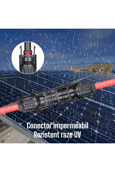 OEM Photovoltaic panel cable set 6mm, black and red, connectors, 19 m black a...