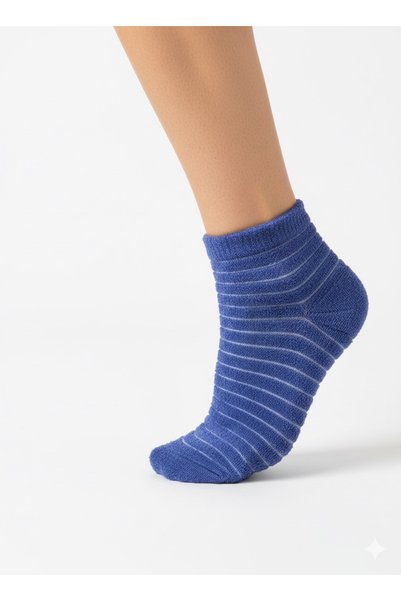 Pierre Lines 4 Pairs of Multi-Colored Economical Reverse Towel Booties Socks Set