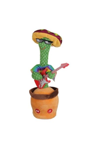 Lumi LUXURY Cactus interactiv cu chitară, Lumi LUXURY, 40 cm