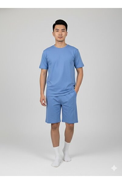 Ayans Pijama قماش قابل للتمدد طقم بيجامة كابري من القطن الممشط