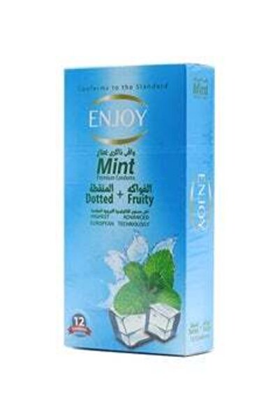 Enjoy إنجوي واقيات ذكرية مينت بريميوم من 12 قطعة