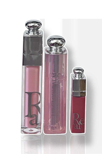 real beauty مجموعة أحمر الشفاه والبلسم - 3 قطع