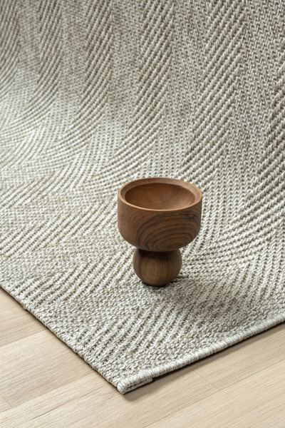 Colore Home سجادة من الجوت والسيزال بنمط ظهر السمكة، ذات قاعدة رمادية غير قابلة للانزلاق