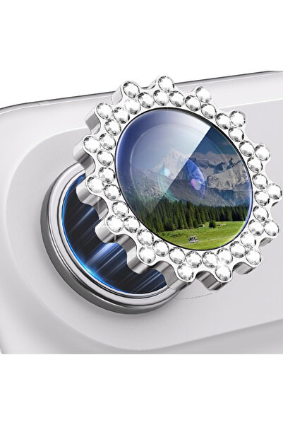 EDELFU آيفون 17 إير - واقي عدسة الكاميرا المعدني المزود بحجر بارز