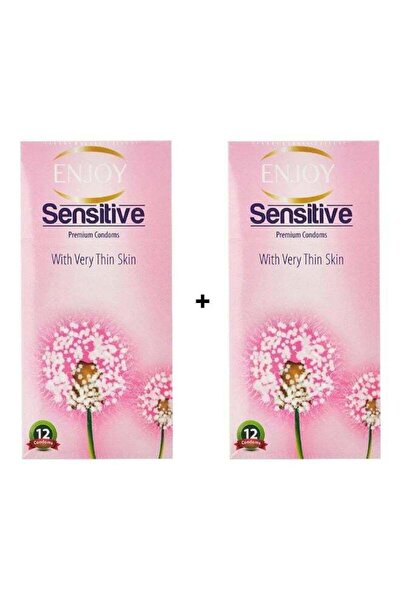 Enjoy Sensitive condom pack, 2 pieces - 12 pieces each