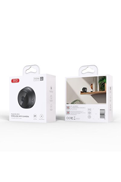 Xo (CR12) » Mini cameră wireless, BT 5.0 + WiFi 2.4G, 480MPx, infraroșu, vedere nocturnă, suport mobil
