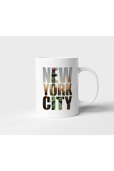 aknhediyelik New York City Şehir Temalı Tasarım Kupa - Hediyelik Kupa - Baskı...