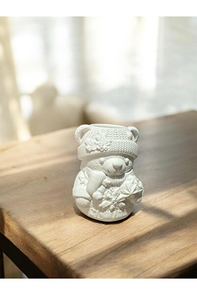 BAYRAMPASAHOBİM Ham Taş Yeni Yıl Ayıcık Sukulent Saksı