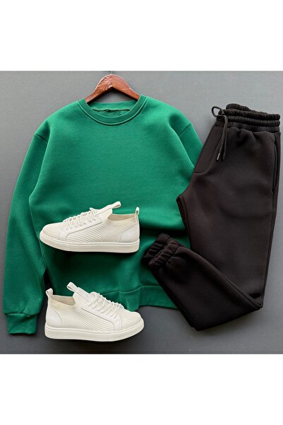 Beylerce طقم سويت شيرت وبنطلون رياضي بثلاثة خيوط - منتج مكون من قطعتين