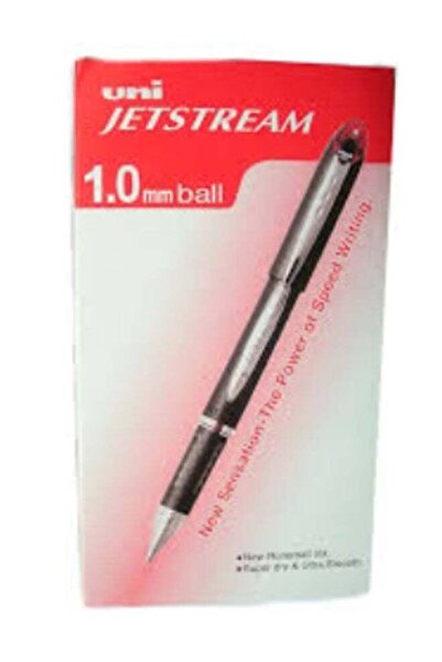 UNİ-BALL قلم حبر جاف Jetstream 1.0 مم - أحمر