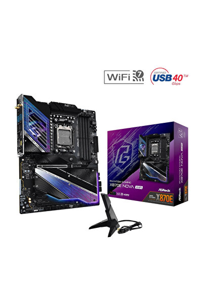 ASROCK Placa de baza ASRock PHANTOM GAMING X870E Nova WiFi, AMD X870E, AM5, A...
