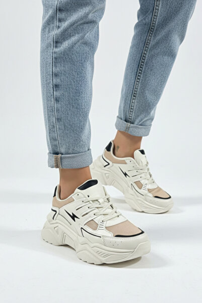 Encool Pantofi sport casual pentru femei bej – Talpă confortabilă, design ele...