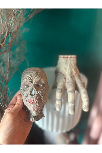 Home zombi mask 16 cm korku dekoru