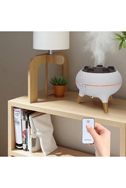 OEM Fluid Light and Dancing Mist, Reactive Jellyfish Aromatherapy Diffuser, 3D Flame, Humidifier