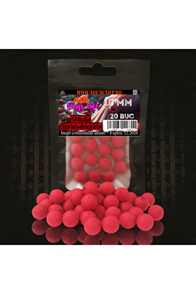 Aqua Air Pop-up 10mm Squid Strawberry 20 buc.