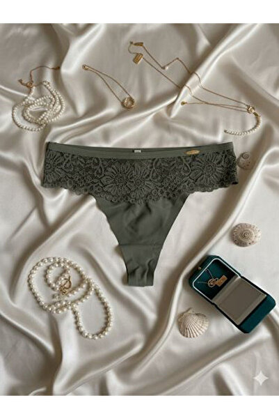 F.K Dantelli Tanga Yeşil