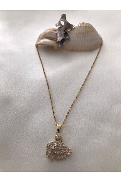 Alışveriş Kasabası Stainless Steel Zircon Stone Zircon Stone Swan Women's Nec...