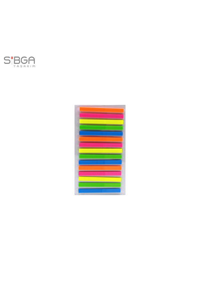 sibga tasarım Küçük İnce Şerit 300 yaprak Şeffaf Renkli Postit Post-it Post I...