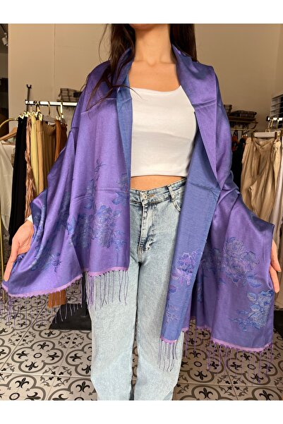 İpek Jakarlı Baş Örtüsü Şal