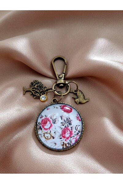 LADYMİRAGE Vintage Design Flower Keychain
