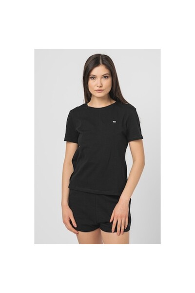 Tommy Hilfiger Women's T-Shirt, Tommy Jeans, Cotton, Crew Neck, Black, M (INTL)