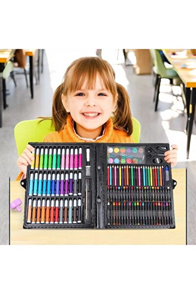 OEM Coloring kit box for children, set of 150 pieces, pencils, watercolors, scissors, sharpener