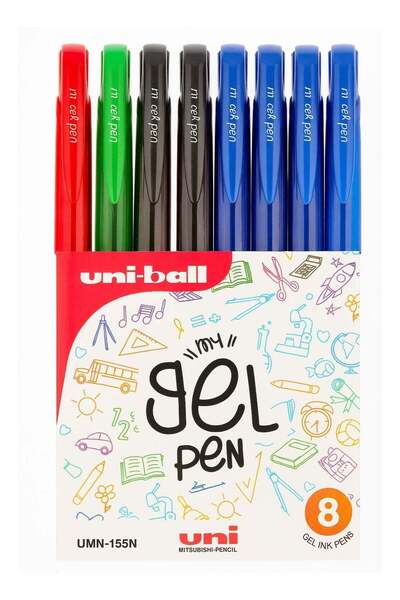 UNİ-BALL Signo 155N Gel Pen 0.7mm Pack of 8