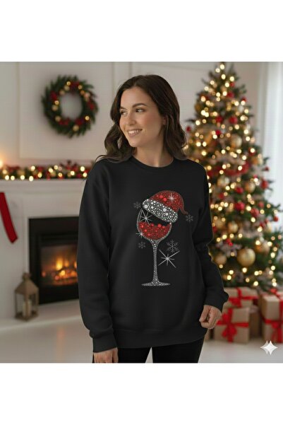 one button Hanorac unisex cu design special de Anul Nou, imprimat, cu gâtul r...