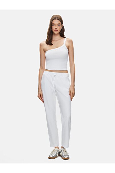 Ltb Basic Buy Elasticated Loose White Pants