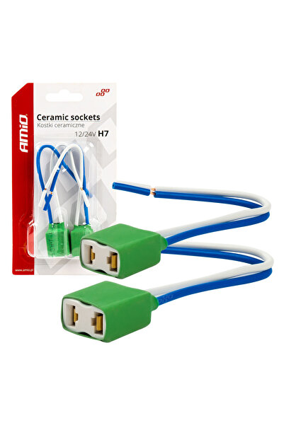 AMIO Set 2 mufe ceramice soclu H7, rezistente termic