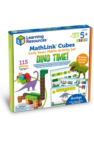 Learning Resources Set de activități MathLink Cubes pentru începători - Dinoz...