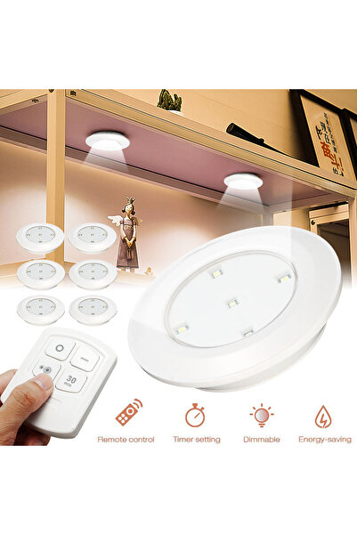 Avex Set 6 Lampi LED Wireless, autoadezive, cu telecomanda, pentru iluminat scari sau mobilier