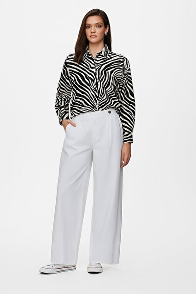 Ltb Basic Wide Leg White Pants