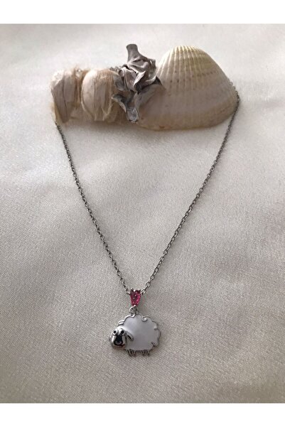 Alışveriş Kasabası Steel Necklace with Lamb Figure
