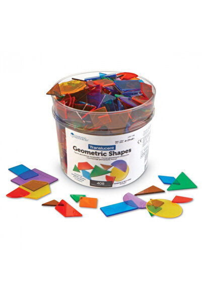 Learning Resources Forme geometrice transparente - 408 piese