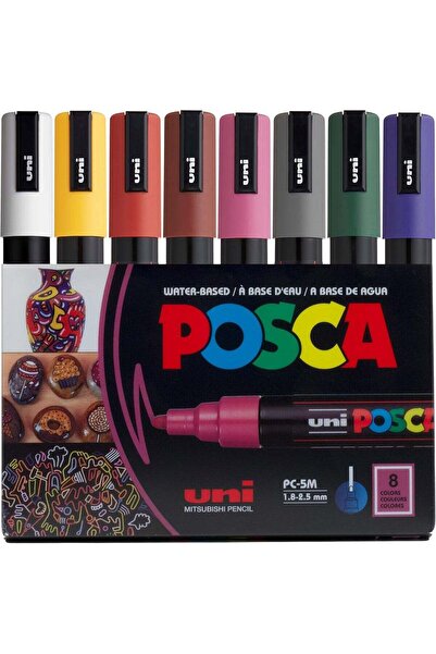 POSCA PC-5M Water-Based Permanent Marker Set of 8