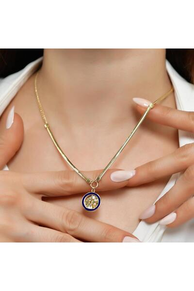 Goldium Jewellery 14 Ayar Altın Mineli Pusula Kolye