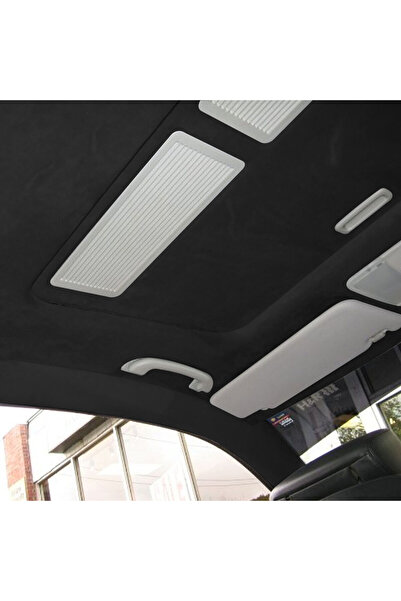 Avex Material pentru reconditionare plafon auto, material textil cu spate buretat, culoare Neagra, d