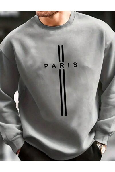 ALİ.COM باريس مطبوع سويت شيرت برقبة دائرية قصة فضفاضة