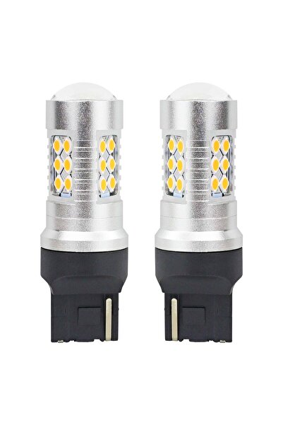 AMIO Set becuri auto cu LED CANBUS, 3030, 24SMD, compatibil T20, 7440, WY21W,...