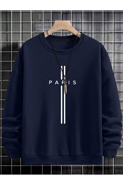 ALİ.COM باريس مطبوع سويت شيرت برقبة دائرية قصة فضفاضة