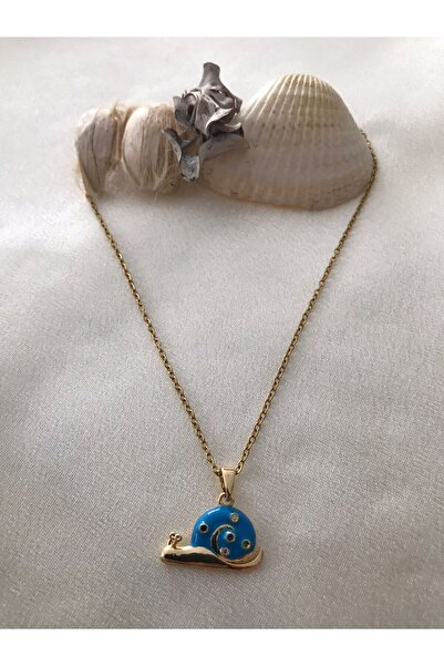 Alışveriş Kasabası Steel Necklace with Snail Figure