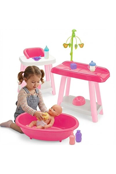 bebeLOGIC Set de joacă pentru îngrijirea bebelușilor, 10 accesorii, cădiță, s...