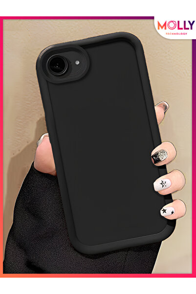 Molly Black Edges Thick Pan Silicone Case for iPhone 16E