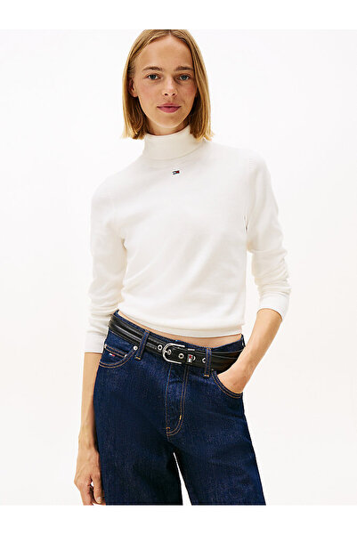 Tommy Hilfiger Women's Essential Slim Fit Turtleneck Sweater - Off White