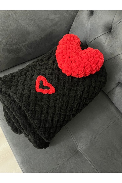 Alize Sevgili battaniyesi puffy battaniye ve kalp seti hediyelik
