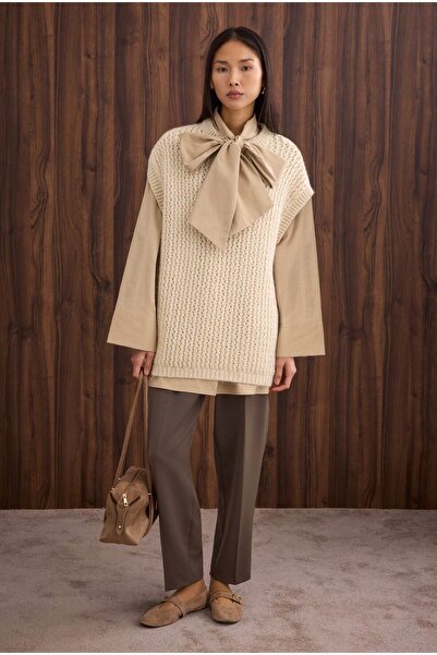 HEQA Crew Neck Sweater Bone