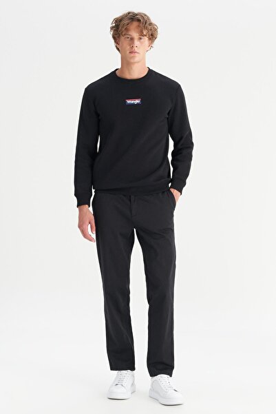 WRANGLER WM01200001001 Pantaloni negri pentru bărbați din țesătură liyosel sl...